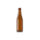 330ml amber Vichy glass beer bottle with a crown cap, ideal for homebrewing ales, lagers, IPAs, bitters, and ciders. Durable and classic design