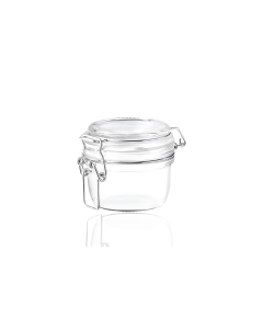 200ml flint clip-top glass jar with a hinged lid, airtight Fido design perfect for preserves, dry food, coffee beans, pasta, and home canning. Available in low quantities or bulk wholesale.