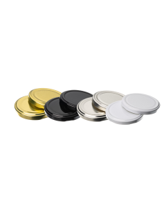 43mm twist off lids available in gold, silver black or white. perfect for homemade sauces, jams and pickles 
