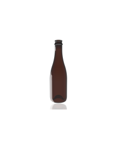 375ml amber wine / beer bottle with 29mm crown cap