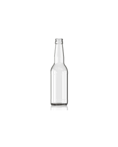 330ml flint glass beer bottle with a crown cap, ideal for home brewing ales, lagers, IPAs, bitters, and ciders. Clear and durable design with a 330ml capacity