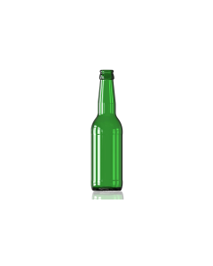 330ml green glass beer bottle with a crown cap, perfect for home brewing and storing beer. Classic design with 330ml capacity