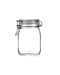 1000ml Clip Top Glass Jar with Hinged Lids