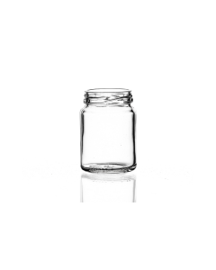 106ml flint glass universal food jar with a twist-off lid, small design ideal for herbs, jellies, spices, jams, chutneys, and preserves, compatible with a 48mm cap