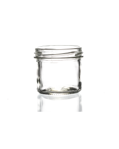125ml flint Bonta glass jar takes a 66mm twist-off lid, round design perfect for preserves, chutney, and jams
