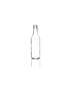 330ml glass mineral bottle with a screw lid, ideal for juices, cordials, shakes, and mineral water. Sleek and durable design