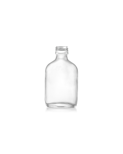 50ml flint glass miniature flask, perfect for spirits like whiskey, gin, and vodka, as well as oils and dressings. Compact and elegant design