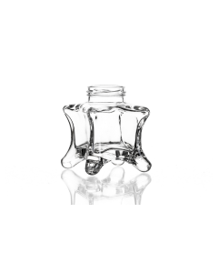106ml flint glass Oskar jar with a twist-off lid, unique four-legged design, ideal for storing chutney, pickles, homemade jams, and preserves, compatible with a 43mm cap