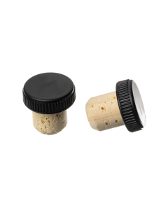 19mm Black Plastic Top Cork Stopper