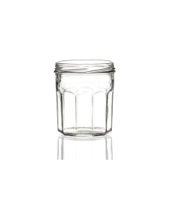 324ml flint glass Menage pot jar, perfect for yoghurts, dairy, jams, chutney, and preserves. Available in low quantities or bulk wholesale