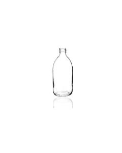 500ml Sirop glass bottle with a 28mm neck, ideal for pharmaceuticals, syrups, juices, and dressings. Durable and versatile design