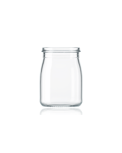 140ml flint glass yogurt pot, round design without a cap, perfect for yogurts, creams, and puddings