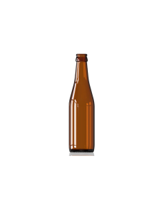 330ml amber Vichy glass beer bottle with a crown cap, ideal for homebrewing ales, lagers, IPAs, bitters, and ciders. Durable and classic design